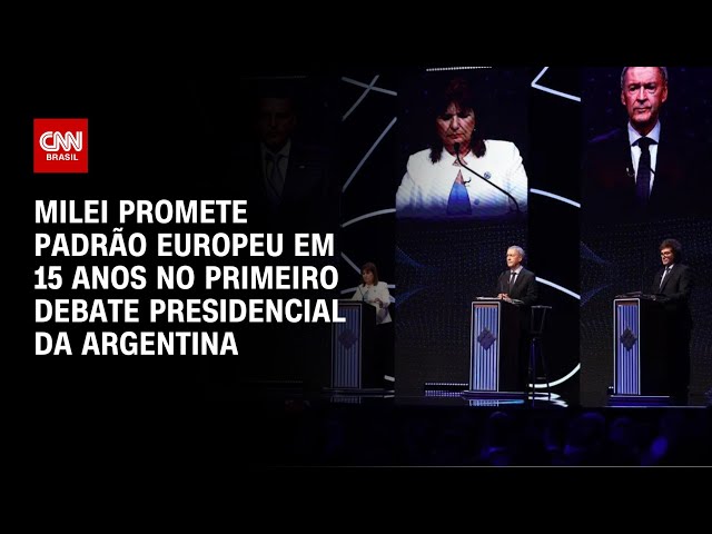 Milei promete padrão europeu em 15 anos no primeiro debate presidencial da Argentina |  CNN NOVO DIA