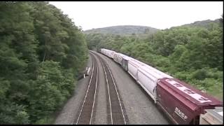 preview picture of video '7 trains in one half hour at Cassandra, Pa. July 30, 2014'