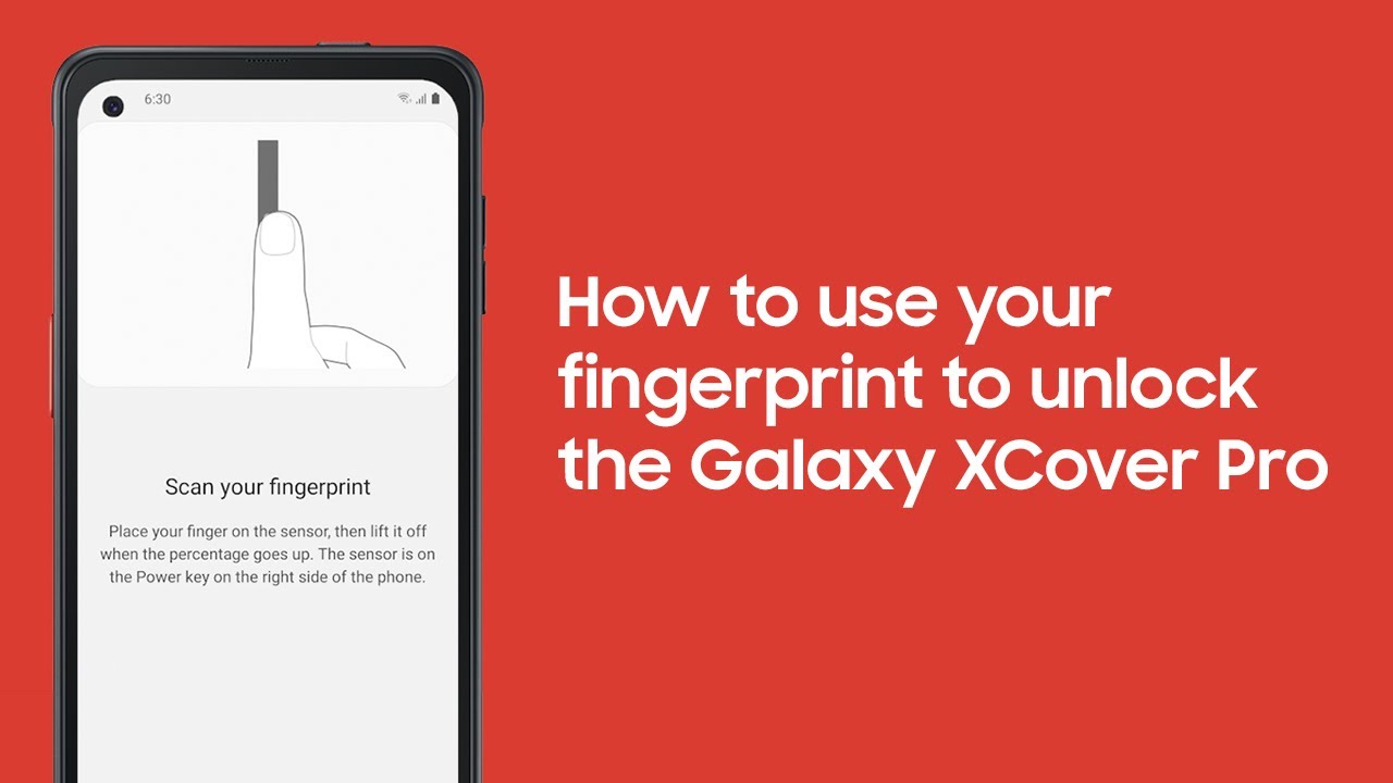 How to use your fingerprint to unlock the Galaxy XCover Pro
