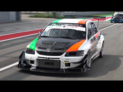 Mitsubishi Lancer EVO VIII Time Attack MONSTER with Paddle Shifters OnBoard @ Adria Circuit!