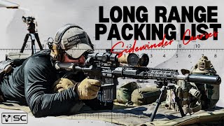BASIC LONG RANGE PACKING LIST : SIDEWINDER COURSE