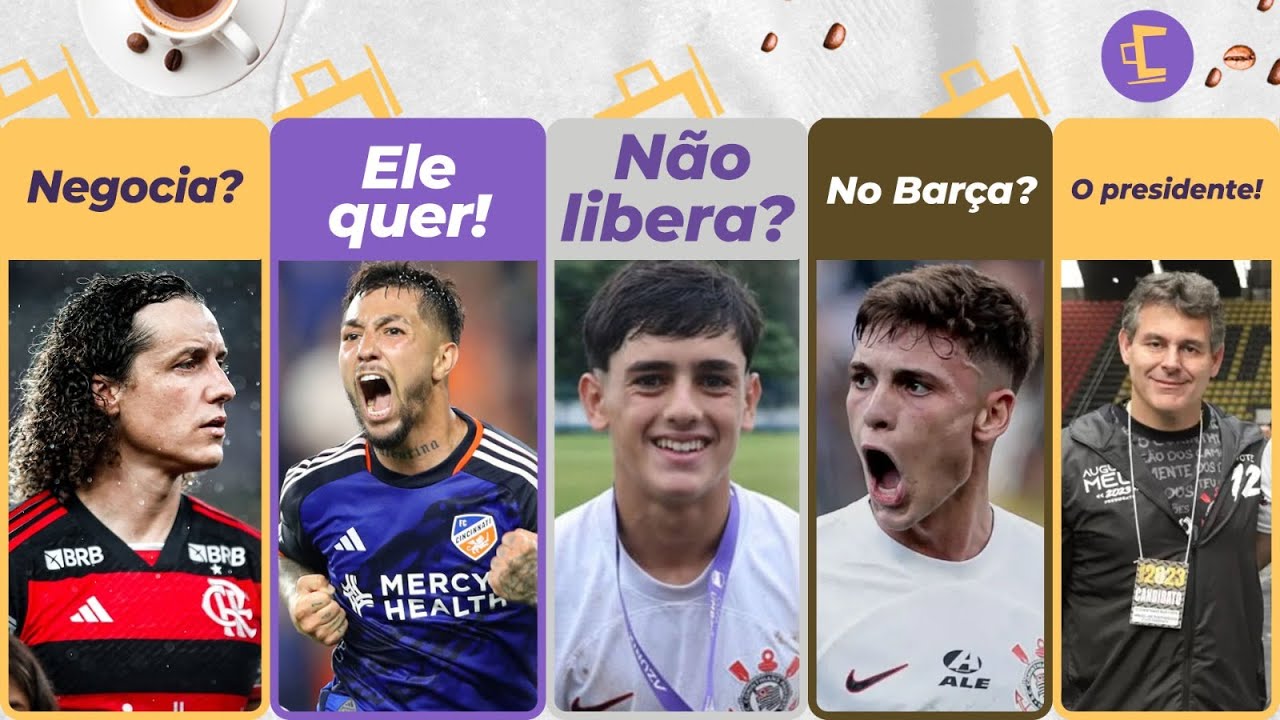 David Luiz negocia e tem lobby forte no Corinthians l Acosta quer Timão l Bidon no Barça l Fagner e+
