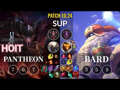 DWG Hoit Pantheon vs Bard Sup - KR Patch 10.24