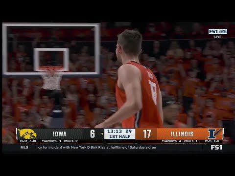 Tomislav Ivisic Has 11 PTS So Far vs. Iowa | Illinois Men's Basketball | 02/25/2025