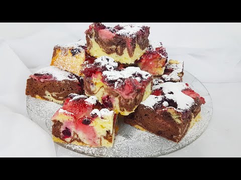 Ciasto łaciate z owocami (również mrożonymi)🍓🍒