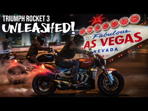 Triumph Rocket 3's Unleash on the Las Vegas Strip
