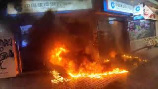 video: Fourteen-year-old shot in clashes between Hong Kong protesters and police in wake of face mask ban