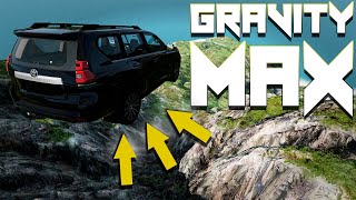 CAR Toyota Land Cruiser vs GRAVITY OF DIFFERENT PLANETS | BeamNG CRASH
