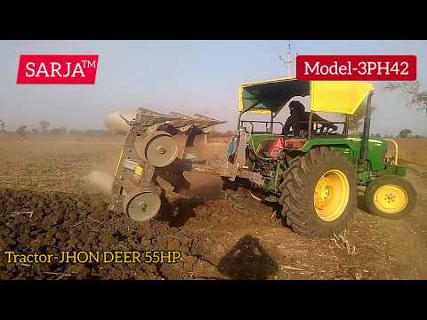 3 bottom hydraulic reversible plough, size: 33 inch, 41-50 h...