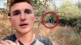 I FOUND SLENDERMAN IN THE WOODS.. (HE WAS BEHIND ME)