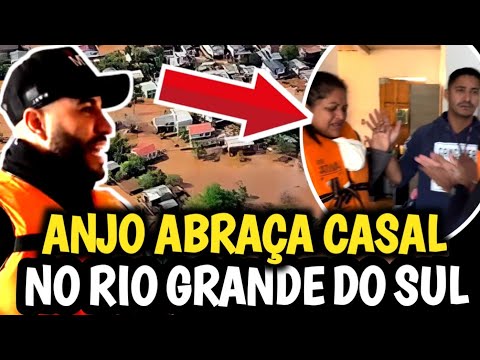 PASTOR VÉ ANJO ABRAÇANDO FAMILIA NO RIO GRANDE DO SUL