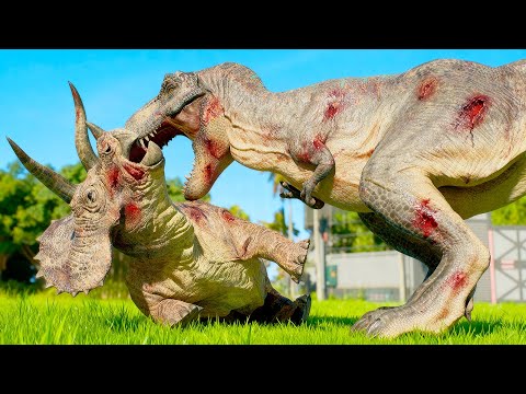 CARNIVORE VS HERBIVORE DINOSAURS BATTLE ROYALE – EPIC SHOWDOWN | JURASSIC WORLD EVOLUTION 3