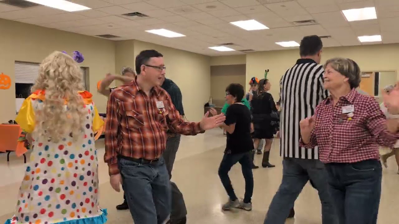 Square dancing with the Sprosty Twins calling at West County Spinners Square Dance Club in Creve Coeur, MO.