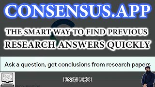 Ask Questions & Get Conclusions from Research Papers - CONSENSUS.APP - Instant Research Conclusions!