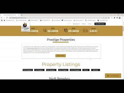 The Prestige Constructions | Real Estate Website Designing | Phani Kumar K