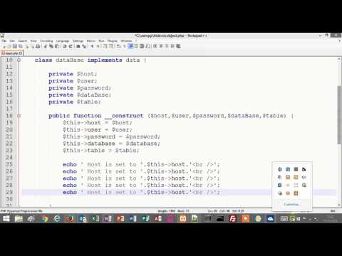 Tutorial 11 - PHP - Building a database object that implements an Interface in OOP - Part 2