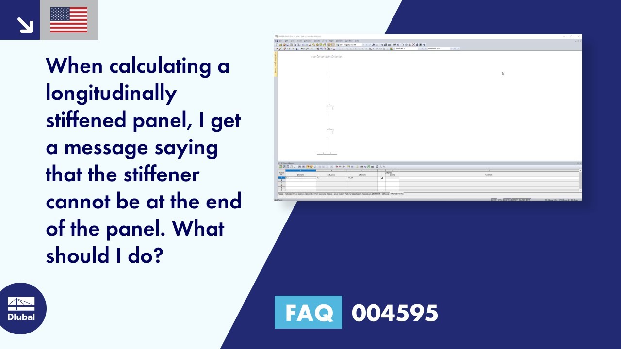 [EN] FAQ 004595 | When calculating a longitudinally stiffened panel, I get the message&hellip;