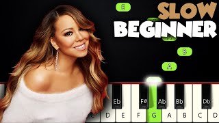 Download lagu All I Want For Christmas Is You - Mariah Carey | SLOW BEGINNER PIANO TUTORIAL   SHEET MUSIC mp3