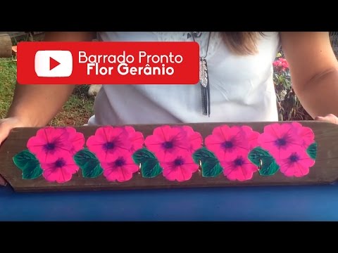 Barrado Pronto Flor Gerânio - Isamara Custódio