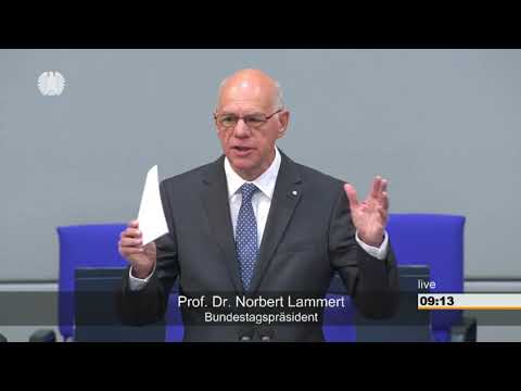 Letzte Sitzung des 18. Deutschen Bundestages: Abschiedsrede von Bundestagspräsident Lammert