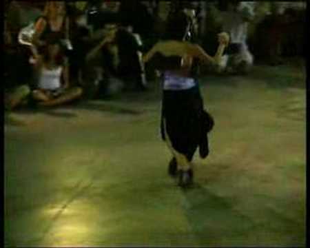  Javier Rodriguez  and  Geraldine Rojas  are  dancing  to  the  milonga  "  Flor de Monserrat  "