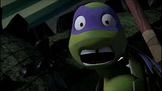 TMNT 2012, but it's Donnie running from zombies...