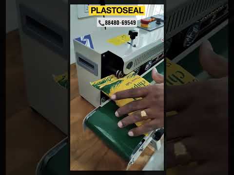 Crispy banana chips packing with air flushing /  Continuous pouch sealing machine with N2/Air flush