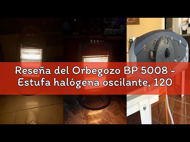 Vídeo relacionado con Orbegozo BP 5008 - Estufa halógena oscilante, 1200 W, 3 niveles de potencia, silencioso, oscilación 70, carcasa de tacto frío, sistema antivuelco