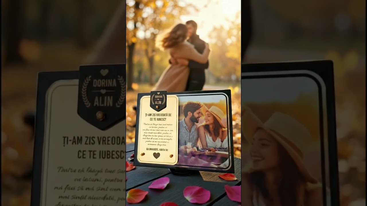 Thumbnail video Placheta personalizata gold - Te iubesc