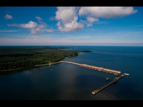 Drone View of a Soviet Era Hara Submarine Base, Estonia