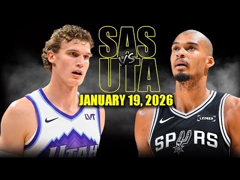San Antonio Spurs vs Utah Jazz Full Game Highlights – January 19, 2026 | NBA Season