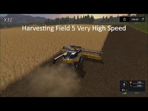 Farming Simulator 17: Field 5 Harvest Very High Speed