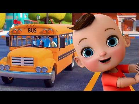 Wheels On The Bus Goes Round and Round - Kids Songs and Nursery Rhymes  @BabaSharo ​