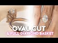 Her Last Upgrade 4ct Lab Grown Oval Tulip Rose Gold Diamond Ring