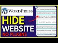 How to Activate Maintenance Mode NO Plugins in WordPress (2024) - Hide Your Website