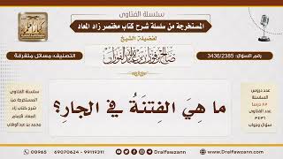 [3436/2385] معنى الفتنة في الجار