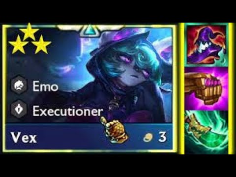 LoL tft vex 3 star (⭐⭐⭐) verry op best vex build!!