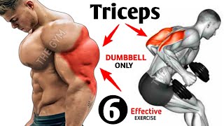 Tricep workout with dumbbells ( 6 effective exerci