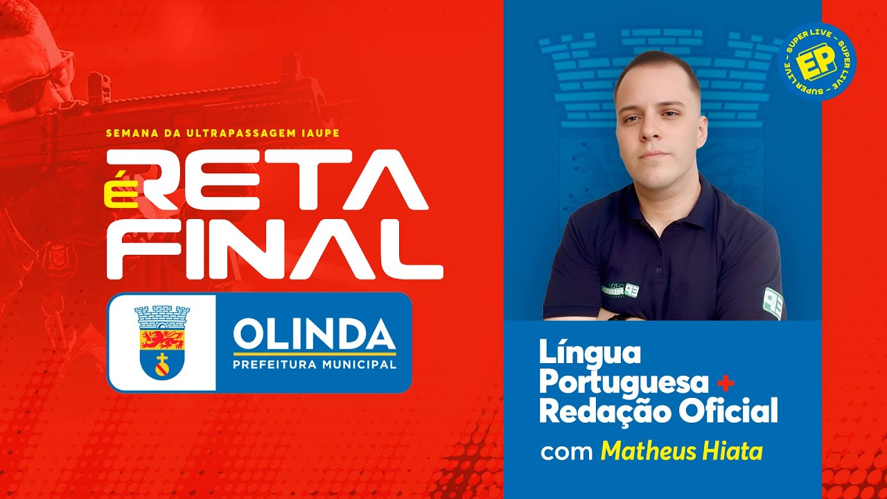 PREFEITURA DE OLINDA-PE: RESOLUÇÃO DE QUESTÕES DE PORTUGUÊS IAUPE com MATHEUS HIATA
