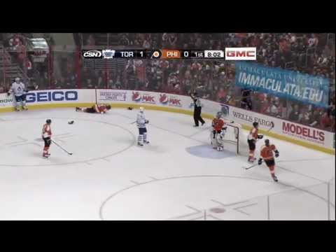 Chris Pronger's eye gets destroyed [HD]