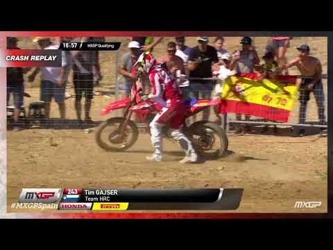 Gajser crash | MXGP Qualifying Race | MXGP of Spain 2022 #MXGP #Motocross