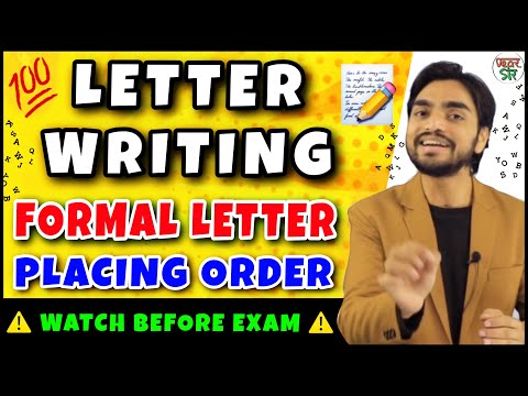 Letter Writing in English Trick | Letter on Placing Order | Letter Writing in Hindi/English/Format