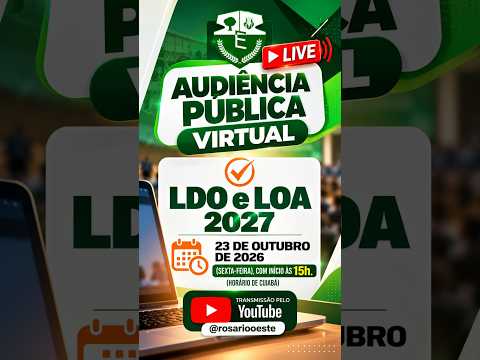 Audiência Pública | Discussão da LDO e LOA do Exercício de 2027 em Rosário Oeste