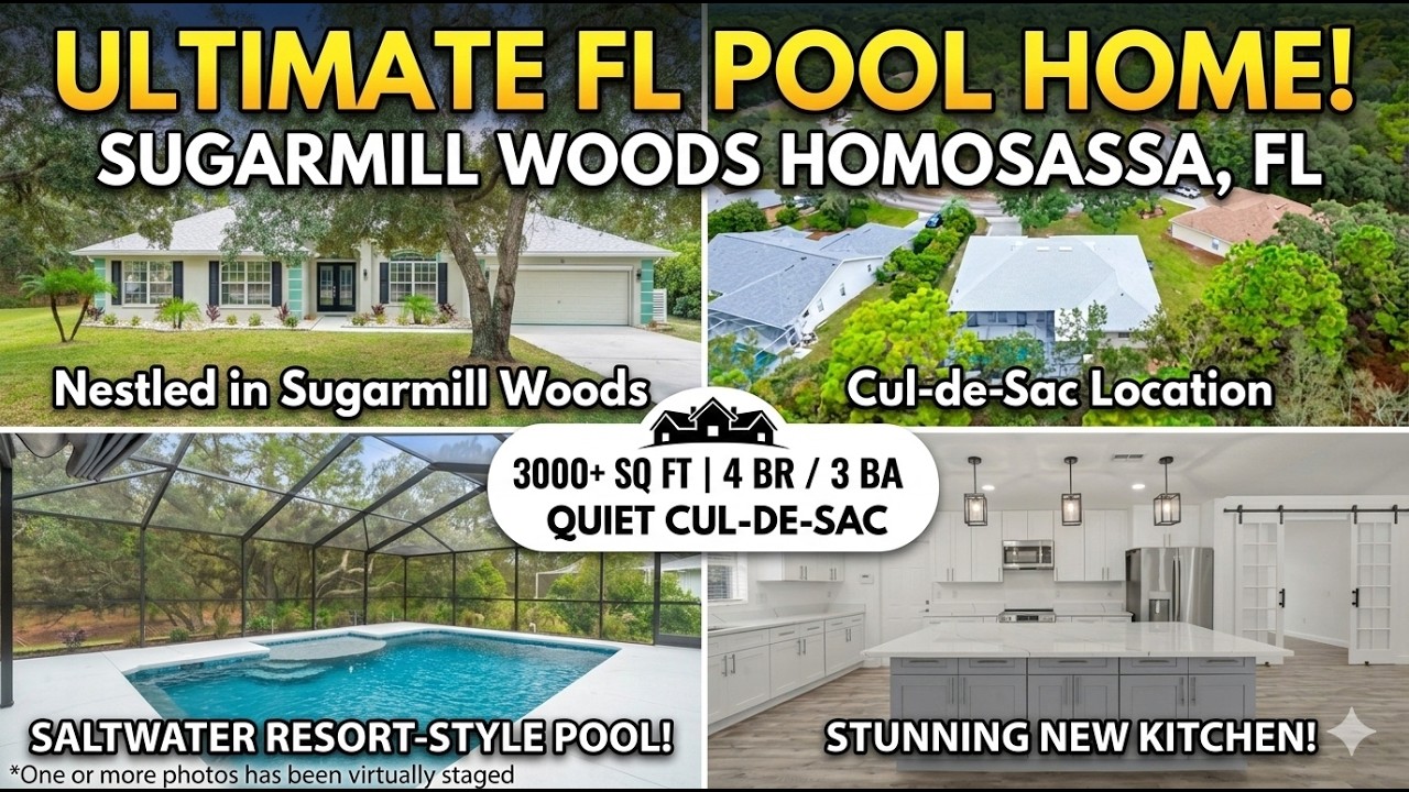 Cinematic tour: For Sale Saltwater Pool Home: Homosassa Florida MLS#848993