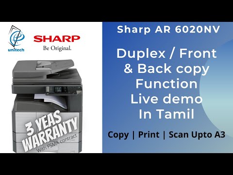 Sharp 6020NV auto duplex| front and back copy function demo.#sharp #xeroxmachine #copier #copiers