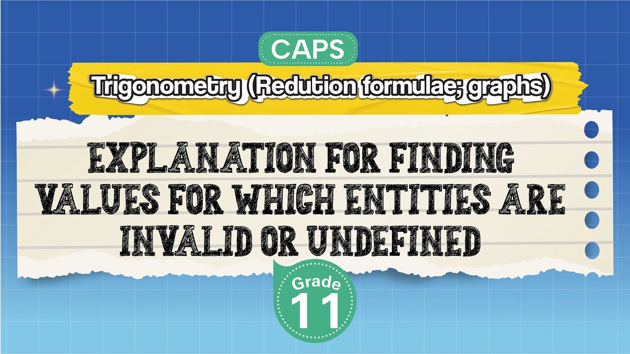 [GRADE 11] Explanation for Finding Values for Which Entities are Invalid or Undefined