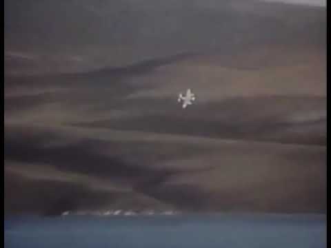 Argentinian pilots attacking British warships in San Carlos Water during The Falklands War