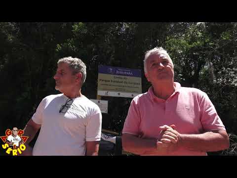 Claudio da Fazenda Meandros acompanhado de perto do Vice Prefeito de Juquitiba Bernardo faz doação de placas para o Parque Jurupará