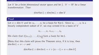 Rank-Nullity Theorem