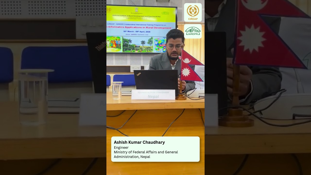 CIRDAP-NIRDPR Intl. Training Programme on 'Geo-Informatics Applications in Rural Development'